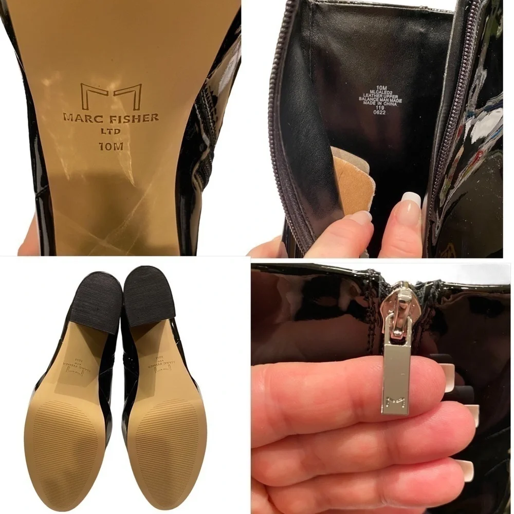 Marc Fisher Patent Leather Caled 2 Platform Bootie NIB 10